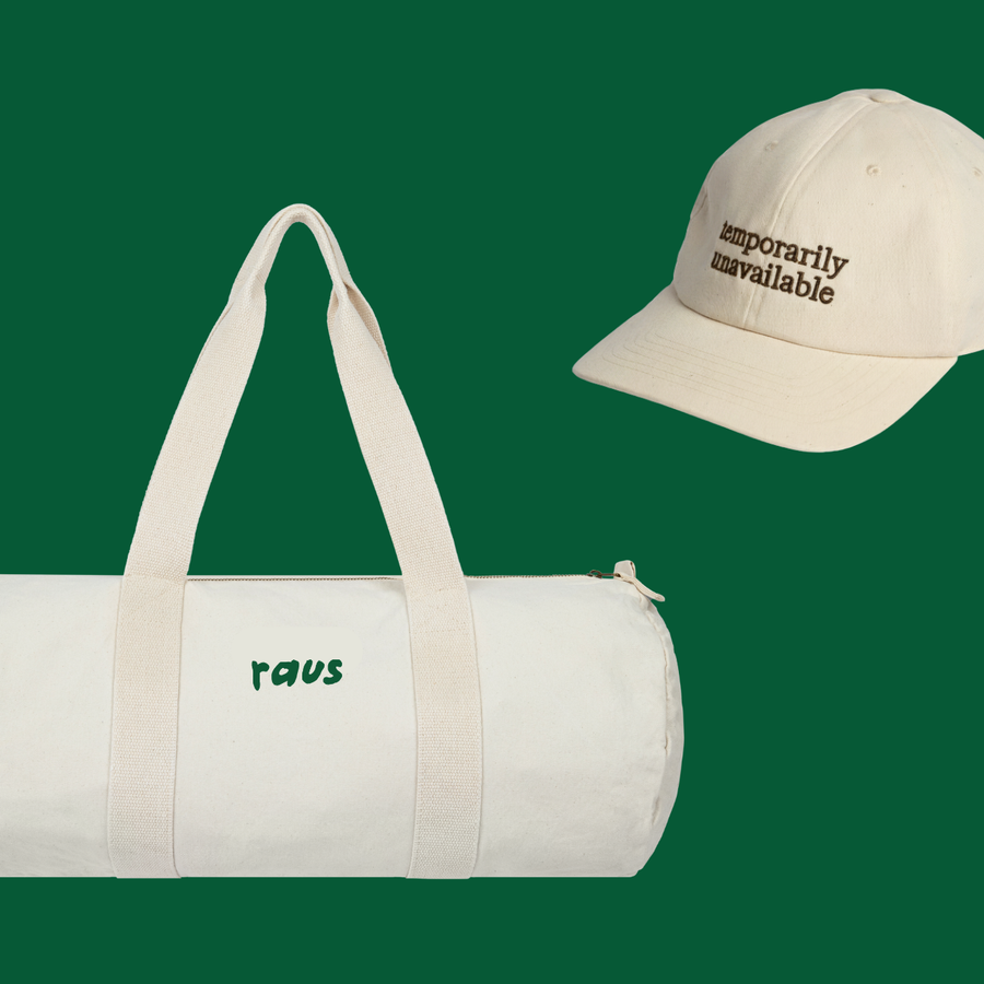 Raus weekender and cap