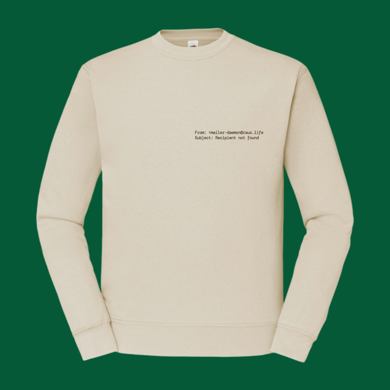 Raus Sweatshirt "May Your Email Never Find Me" (Limited Edition)