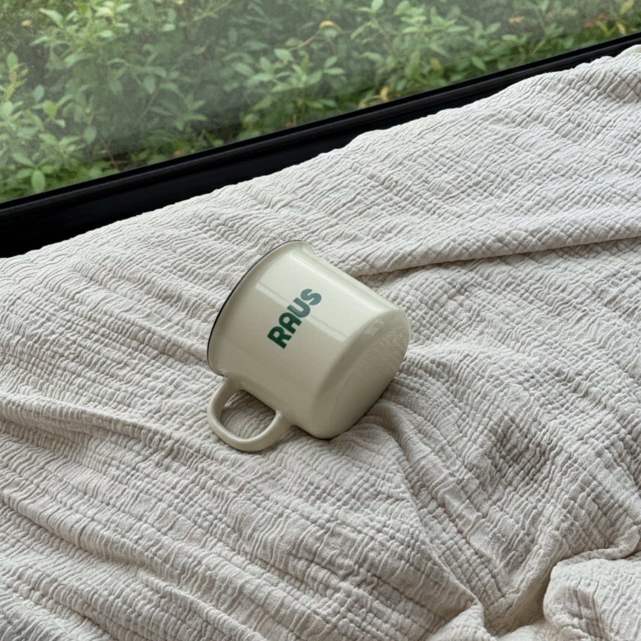  Raus Keramik Tasse in Emaille Optik